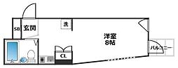 ワンズ・キャッスル ワンルームの間取図画像
