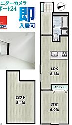 クレール中野 1LDKの間取図画像