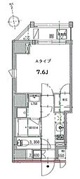 crealpremier浅草橋 1Kの間取図画像