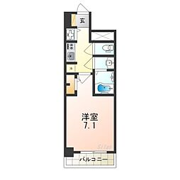 JR阪和線 堺市駅 徒歩3分の賃貸マンション 6階1Kの間取り
