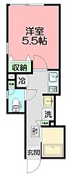 DEN高島平 1階1Kの間取り