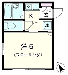 アムロゼッタ駒込 4階1Kの間取り