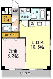 セントハイランド大塚 5階1LDKの間取り