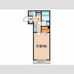 Ks city鶴瀬西 1階1Kの間取り
