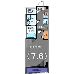 ガーラヒルズ品川下神明 1Kの間取図画像