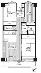 ステラメゾン大森 2階3LDKの間取り