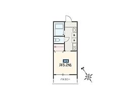 ＭＥＬＤＩＡ新座II 3階1Kの間取り