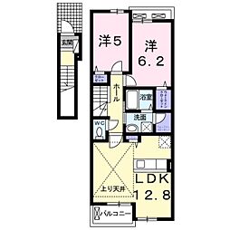 メゾン・ドゥ・ファミーユ 2LDKの間取図画像