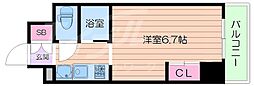エス・キュート西天満 1Kの間取図画像