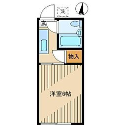 シャン・シャトー 1Kの間取図画像