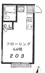 CASAPINOS ワンルームの間取図画像