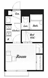 ゆたかはうす 1階1Kの間取り