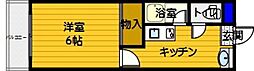 グランドハイツ室見 1DKの間取図画像