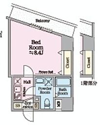 アイル イマージュ押上イースト 6階1Kの間取り