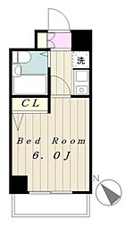 レジェンド相模原 ワンルームの間取図画像