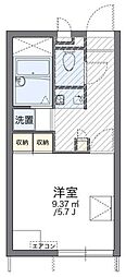 レオパレスアポロ 1Kの間取図画像