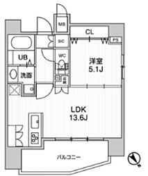 STAGEFIRST浅草橋3 1LDKの間取図画像
