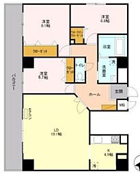 エルピス 4階3LDKの間取り