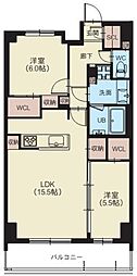 スプランディッド西日暮里 2LDKの間取図画像