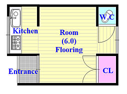 TC東中浜 1階1Kの間取り