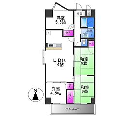 メゾン菱江 4LDKの間取図画像