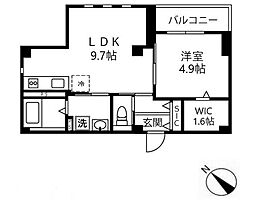 クレスト下北沢 1LDKの間取図画像