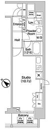 コンフォリア北参道 ワンルームの間取図画像