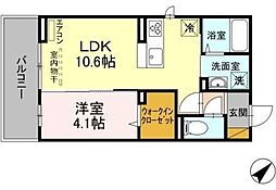 リコルド 1LDKの間取図画像