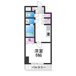 CITYSPIRE平野 1Kの間取図画像