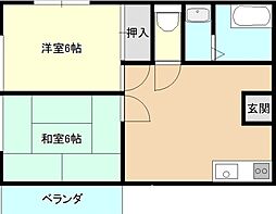町田ハイツ 2DKの間取図画像