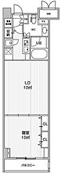 六本木デュープレックスエムズ 1LDKの間取図画像