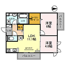 レオガーデン 2LDKの間取図画像