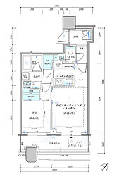 パークタワー勝どきサウス 1LDKの間取図画像