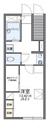 レオパレスpersimmon 1Kの間取図画像