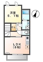 シャルムメゾン上池台 1LDKの間取図画像