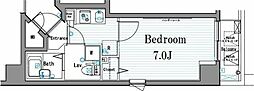ガラ・シティ五反田 1Kの間取図画像