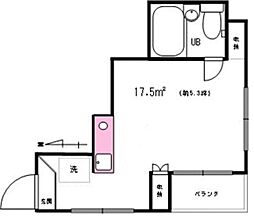 リンカダス ワンルームの間取図画像