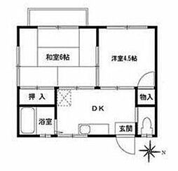 セントラルコーポ 2DKの間取図画像