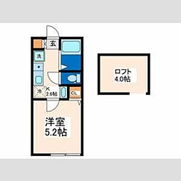 Cannabis Lagoon多摩美 1Kの間取図画像