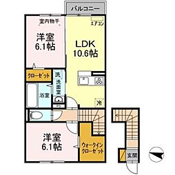 アレグリア 2LDKの間取図画像