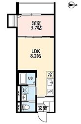 robot home 西大宮III 1階1LDKの間取り