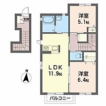 アーバンストリート泉Ｃ C201 ｜ 福島県福島市泉字扇田8-10（賃貸アパート2LDK・2階・57.44㎡） その2