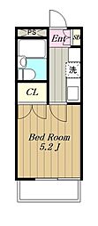 ジュネパレス多摩第1 ワンルームの間取図画像
