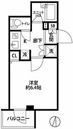 リガーレ本所吾妻橋 1Kの間取図画像