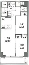 RIO 2LDKの間取図画像