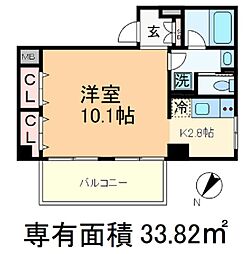 アゼリアヒルハイツ 1Kの間取図画像