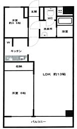 東建島津山南ハイツ 9階2LDKの間取り