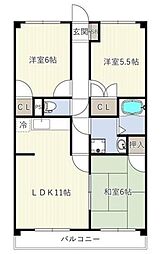 INOVE武蔵砂川 3LDKの間取図画像