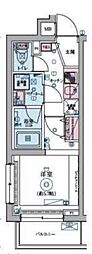 リヴシティ恵比寿 1Kの間取図画像