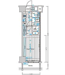 ブライズ方南町 1Kの間取図画像
